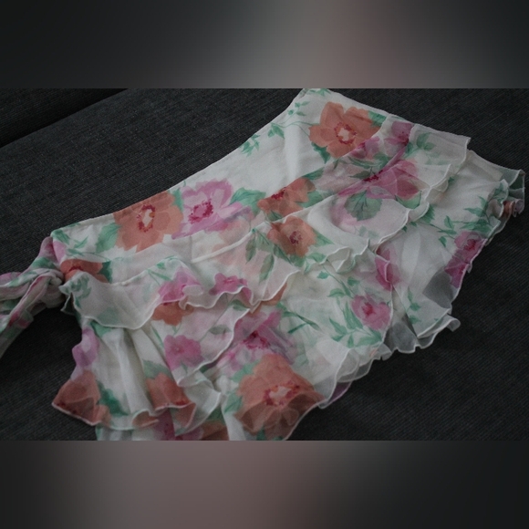 💐 NWT Vintage Abercrombie & Fitch Micro Mini Y2K Skirt Deadstock 100% Silk - Picture 12 of 16